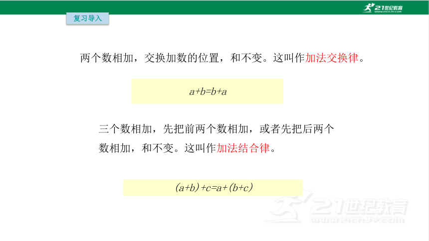 人教版（2023春）数学四年级下册3.2加法运算律的应用课件（共18张PPT)