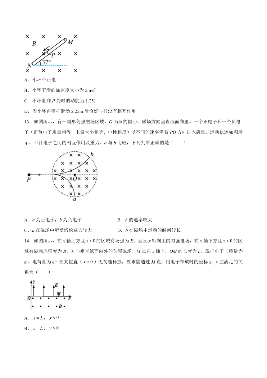 第一章安培力与洛伦兹力专项测试（word版含答案）