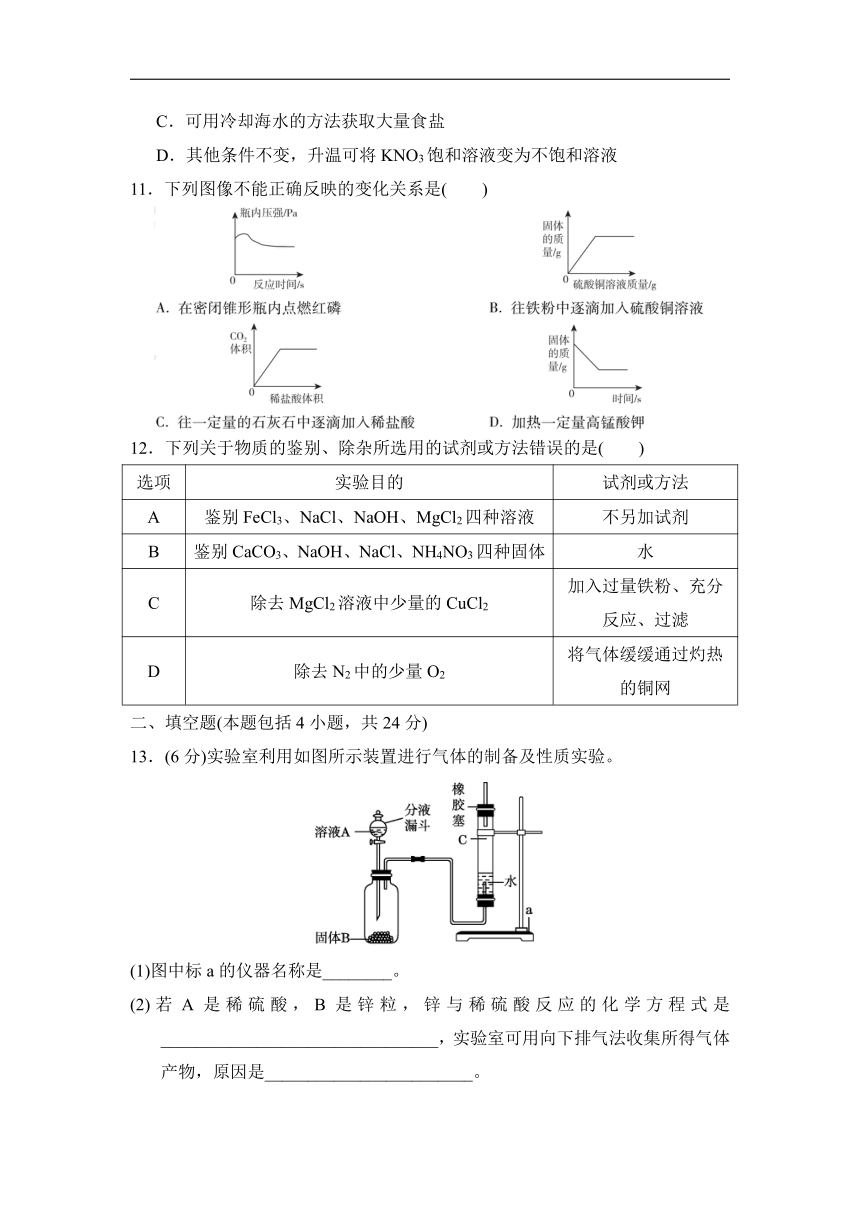 人教版九年级化学下册综合能力测试卷(二)（word版 含答案）