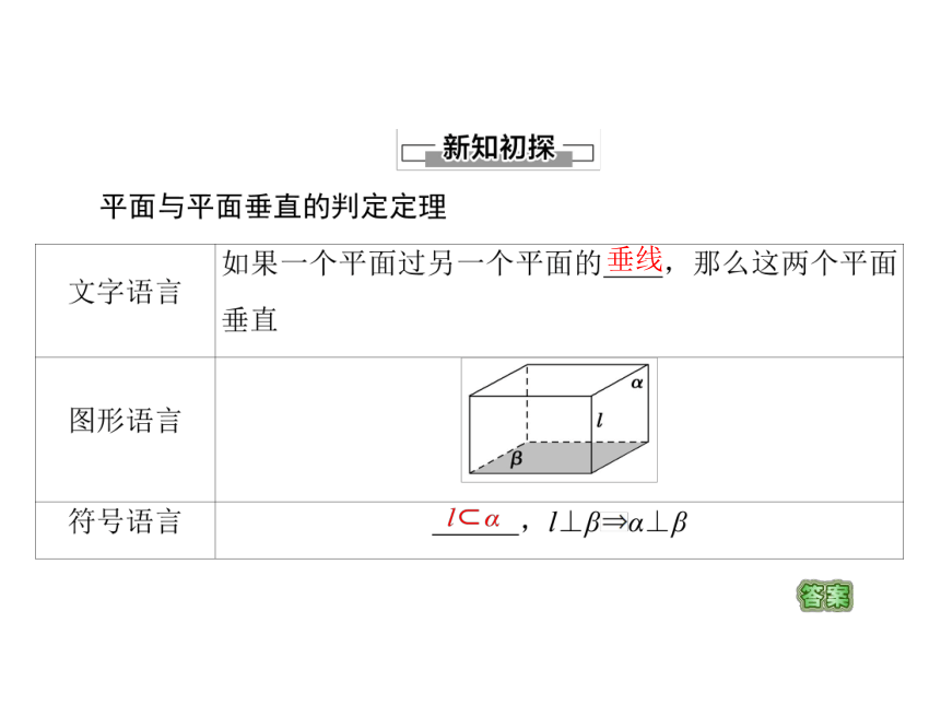 6.5.2第2课时平面与平面垂直的判定（教学课件）——2022-2023学年高一数学北师版（2019）必修二(共35张PPT)