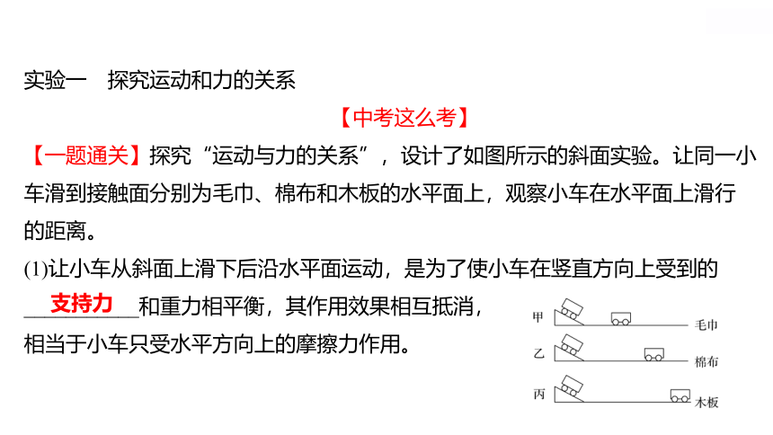 2022 物理 八年级下册专项培优练五 运动和力有关的实验 习题课件(共18张PPT)