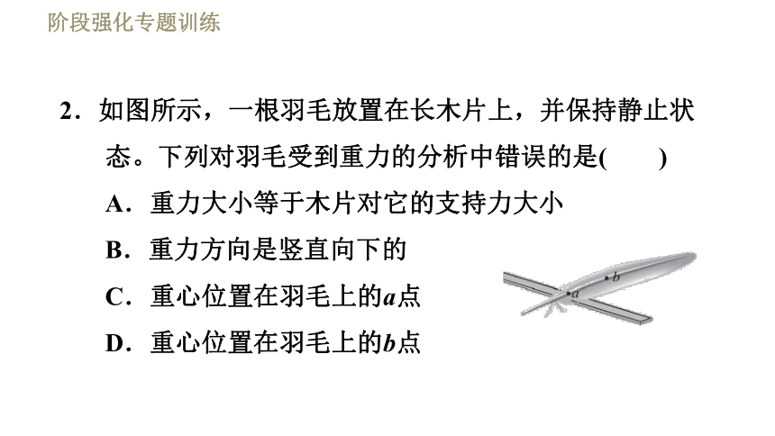 鲁科版八年级下册物理习题课件 第6章 阶段强化专题训练（二）  专训1  二力平衡条件及其应用（24张）