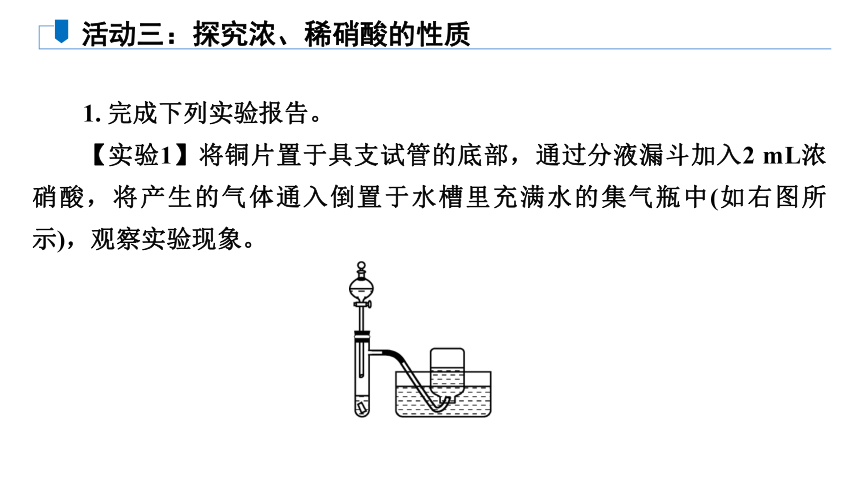 专题7 第2单元 课题2 硝酸  课件(共34张PPT)   2022-2023学年高一下学期化学苏教版（2019）必修第二册