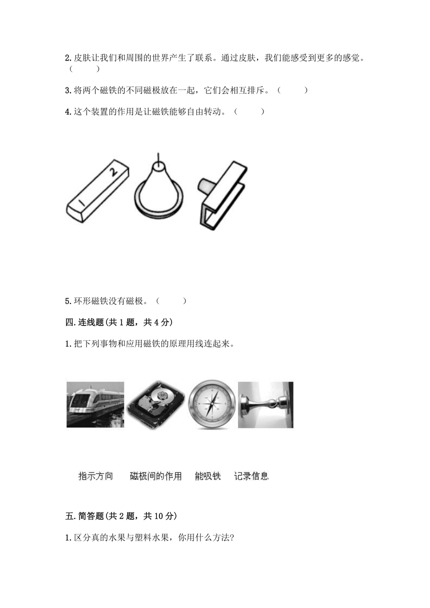 教科版（2017秋）二年级下册科学期末测试卷（含答案）