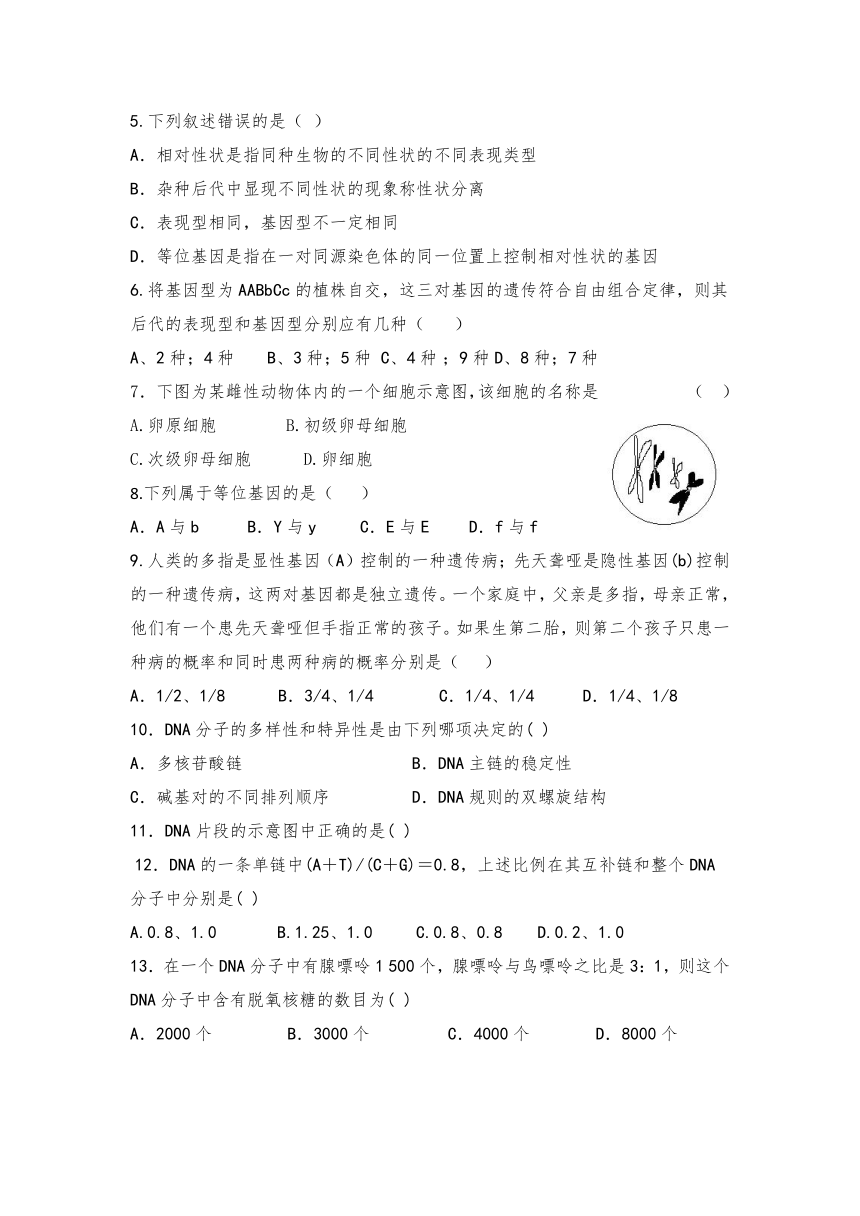 西藏山南市高中2020-2021学年高一下学期期末考试生物试题（Word版含答案）