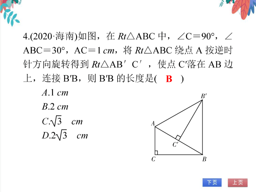 【人教版】数学九年级全一册 23.4 单元复习--旋转 随堂练习（课件版）