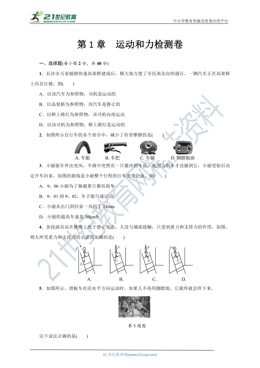 第1章　运动和力 达标检测卷（含答案）