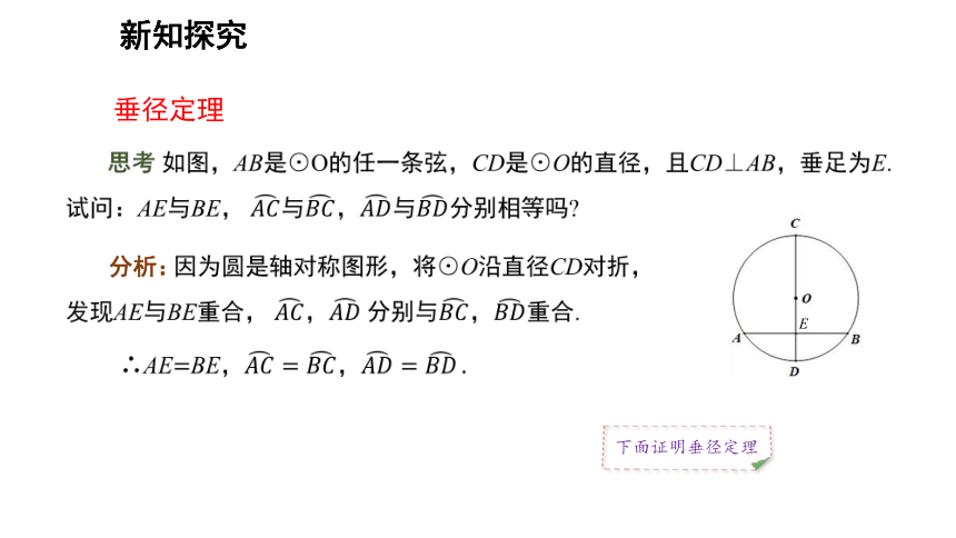 2021-2022学年度湘教版九年级数学下册 2.3 垂径定理 课件 (共13张PPT)