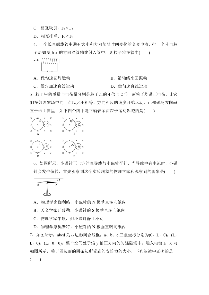 2020—2021高中物理粤教版选修3—1第3章 磁场含答案