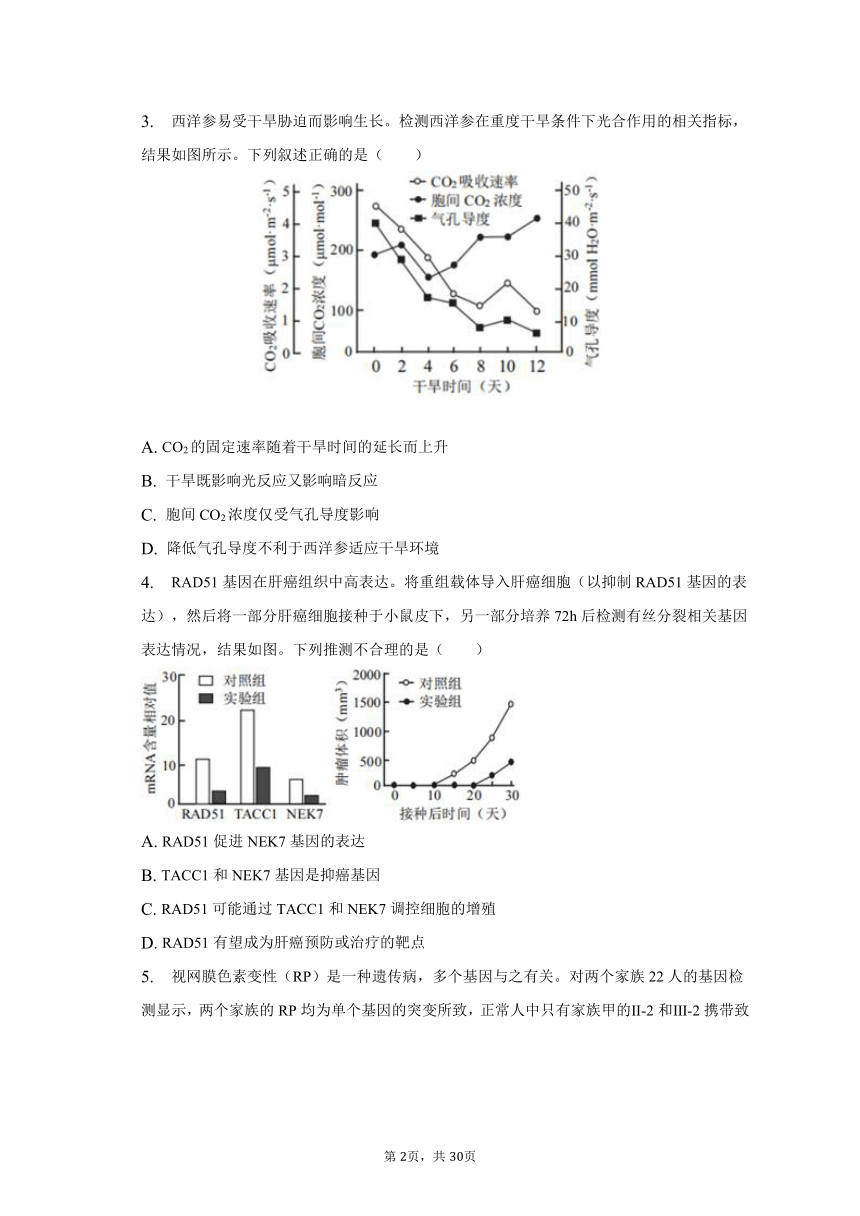 2022-2023学年北京市西城区高三（上）期末生物试卷（含解析）