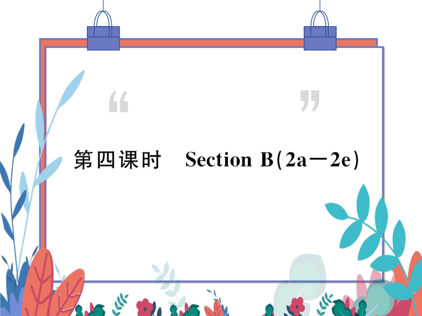 Unit 2 How often do you exercise 第四课时SectionB（2a-2e）习题课件