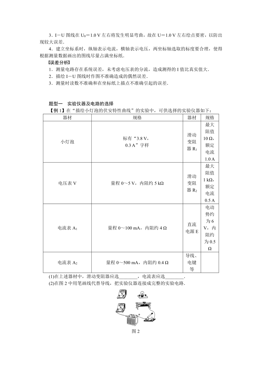 高考物理一轮复习学案 36 实验：描绘小灯泡的伏安特性曲线（含答案）