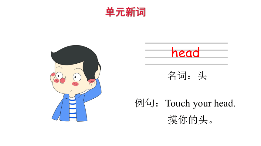 Module 3 Body Unit 6 Touch your head 第一课时 课件(共27张PPT)