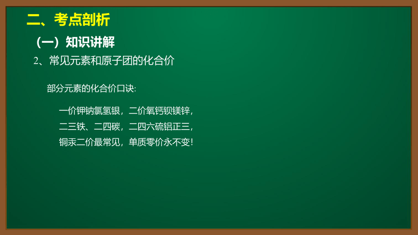 人教版化学九上同步精讲课件  课题4.4.2化合价（14张ppt）