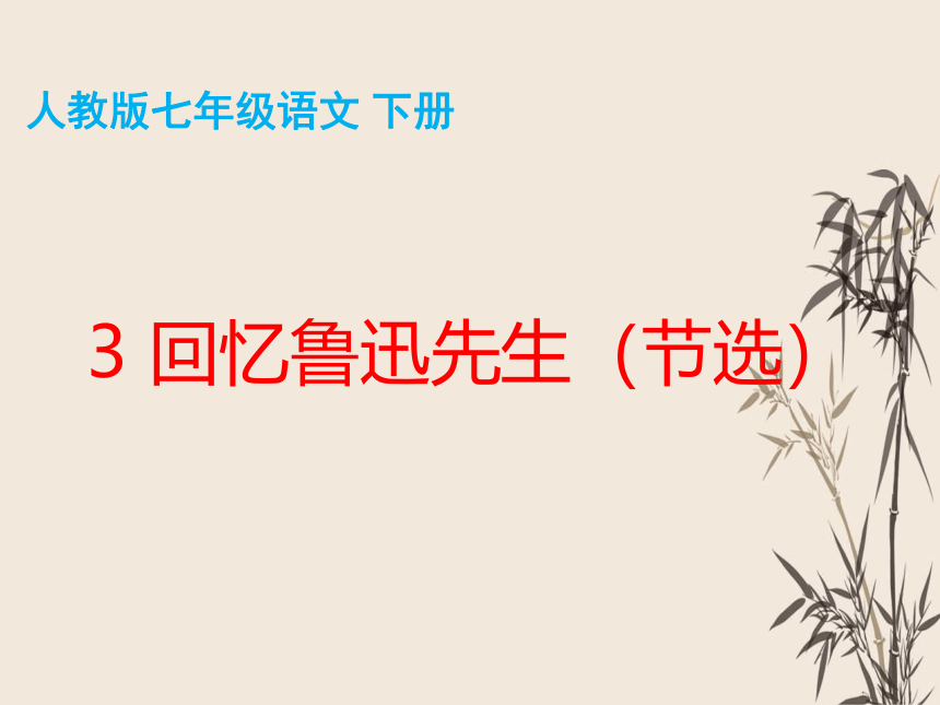 3 回忆鲁迅先生（节选） 课件（共48张PPT）