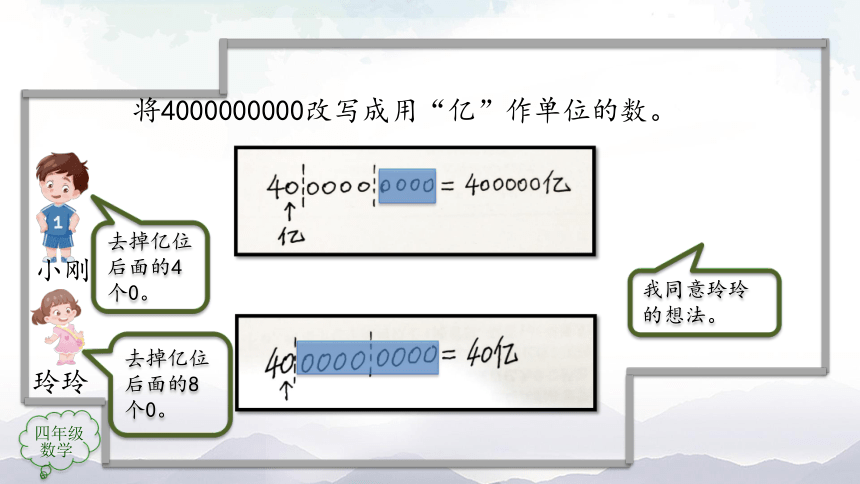 人教版四年级上数学教学课件-亿以上数的改写（33张ppt）