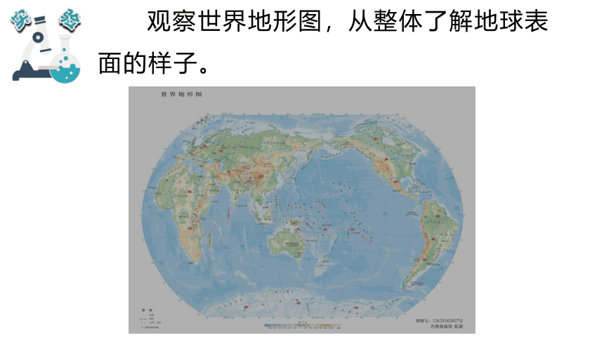 教科版（2017秋）五年级科学上册2.1地球的表面（课件共21张PPT)