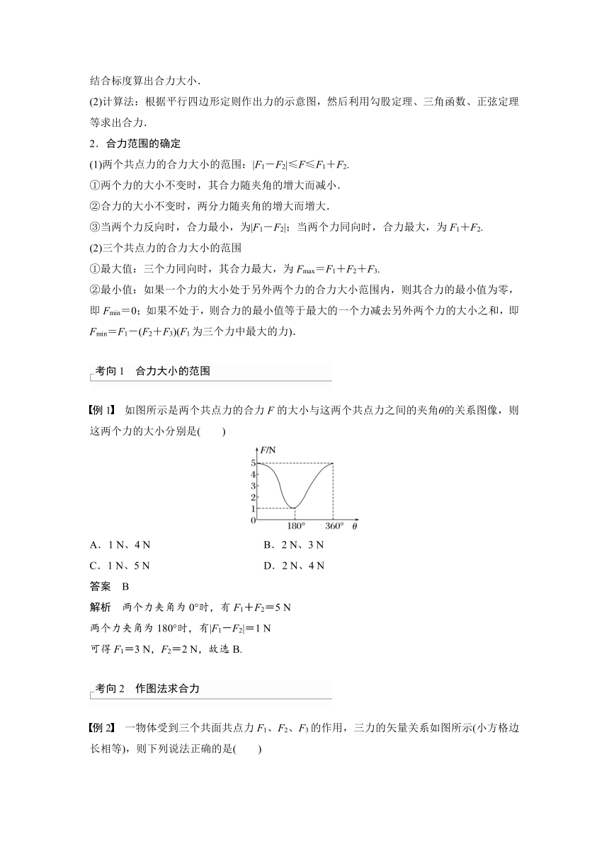 2023年江苏高考 物理大一轮复习 第二章 第3讲　力的合成与分解（学案+课时精练 word版含解析）