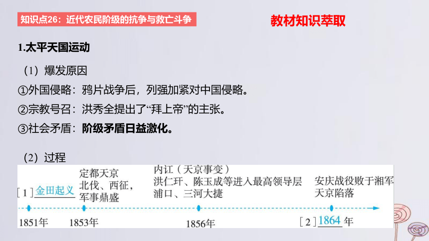 2024版高考历史一轮复习 教材基础练 第五单元 晚清时期的内忧外患与救亡图存 第2节 国家出路的探索和挽救民族危亡的斗争 课件(共47张PPT)