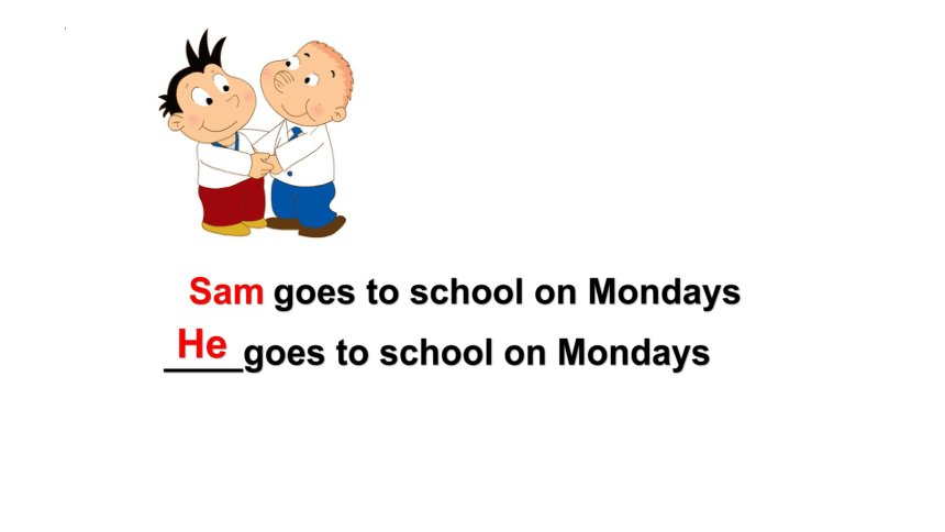 Module 5 Unit 1 She goes to school on Mondays课件（共22张PPT）