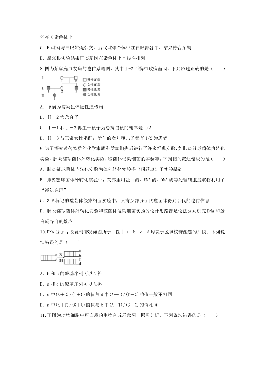 陕西省西安市蓝田县蓝田县城关中学大学区联考2023-2024学年高一下学期3月月考生物试题（含答案）