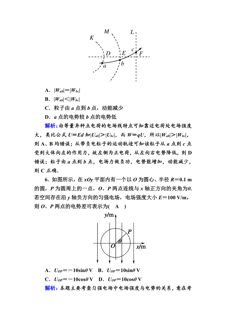 高中物理新教材人教版必修第三册课后练习 10.3　电势差与电场强度的关系   Word版含解析