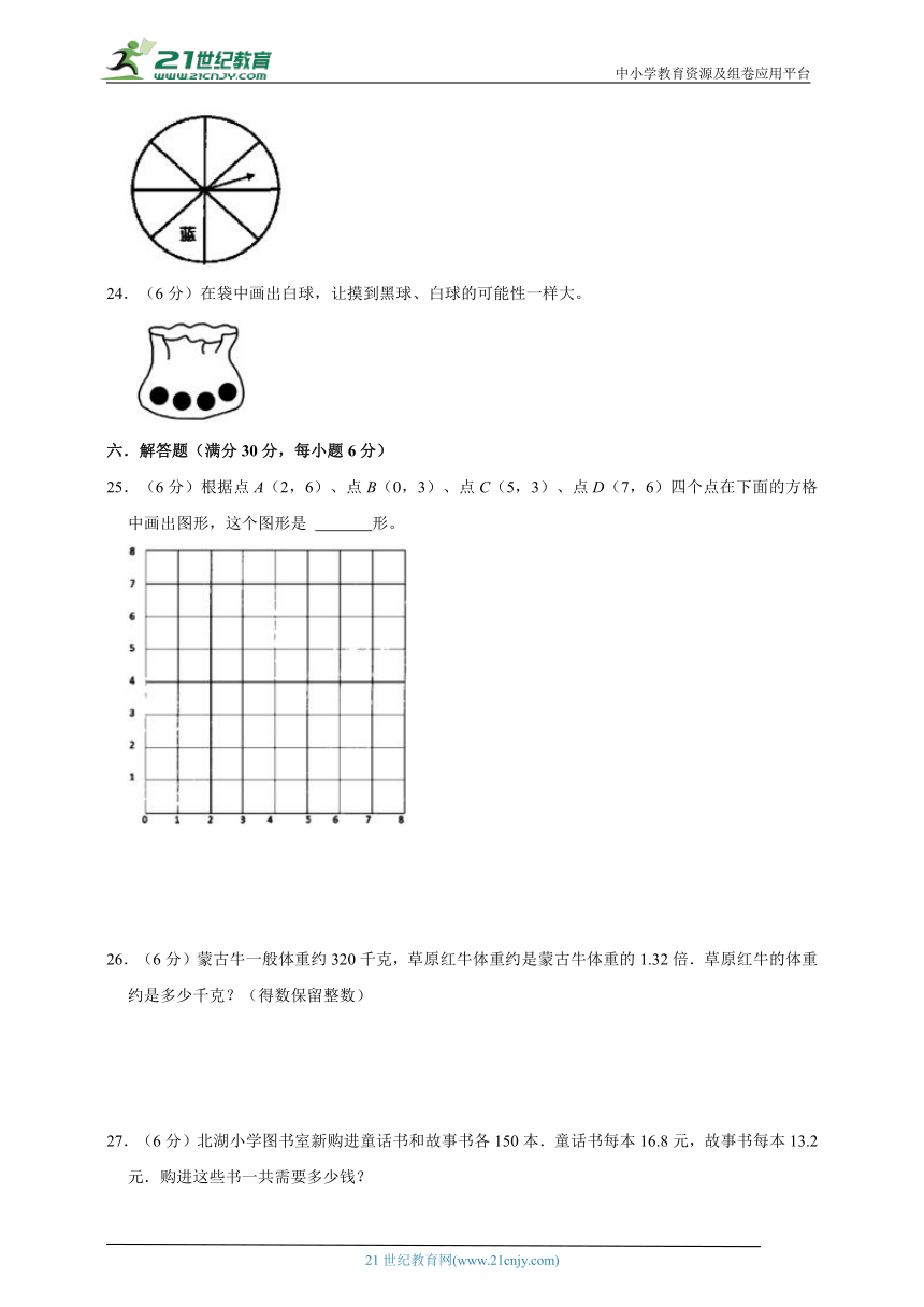 （2022秋季新教材）人教版五年级上册期中考试综合检测卷1（含答案）