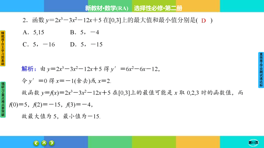 5-3-2-2 函数的最大(小)值--高中数学 人教A版  选择性必修二(共37张PPT)