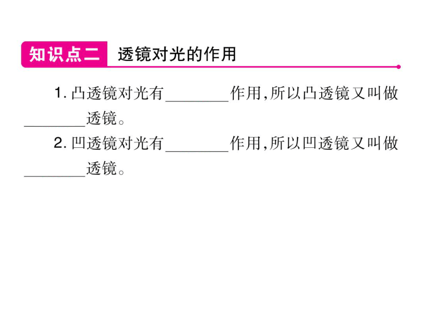 2021-2022学年八年级上册人教版物理习题课件 第五章 第1节 透镜(共30张PPT)