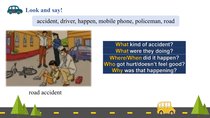 Module 8 AccidentsUnit 1 While the car were changing to red, a car suddenly appeared.课件(共20张PPT)