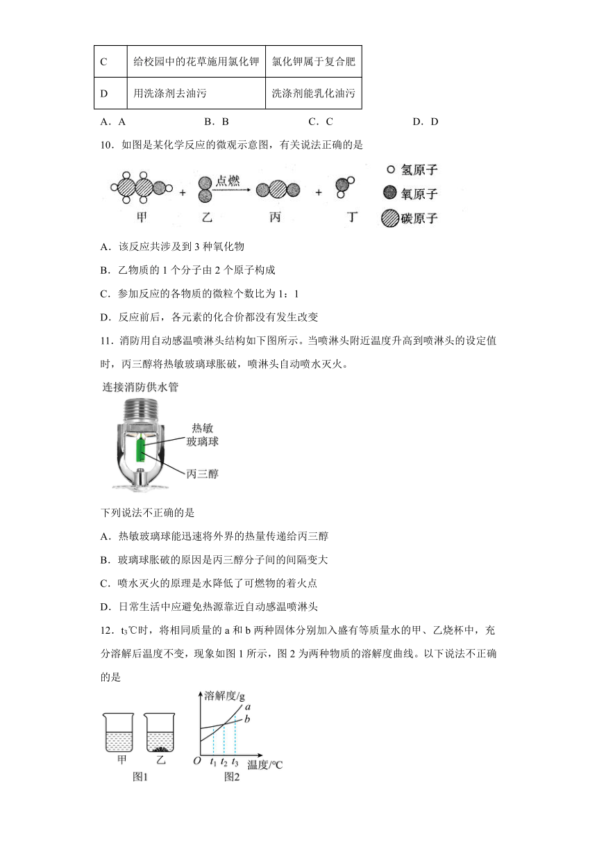 2024年安徽省六安市霍邱县九年级一模化学试题（含解析）