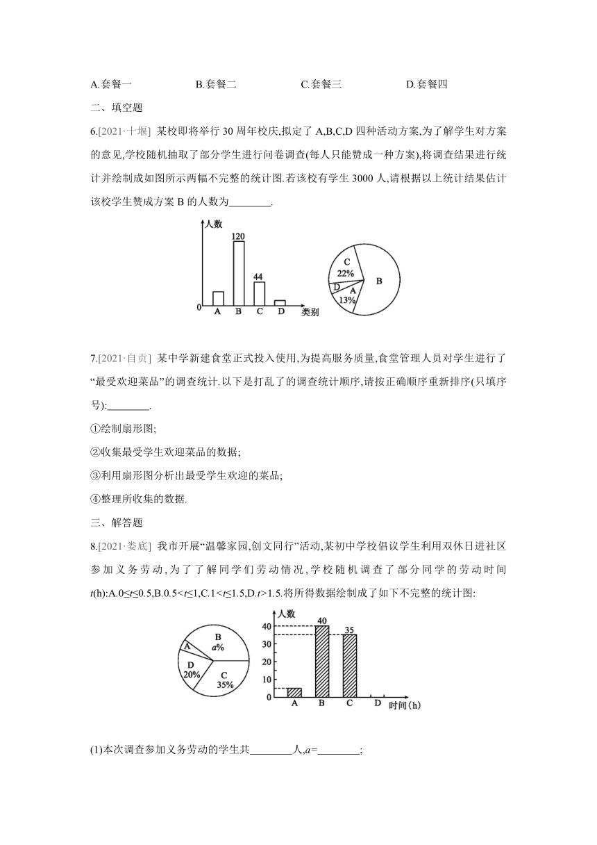 湘教版数学七年级上册第5章数据的收集与统计图 本章真题训练（word版含答案）