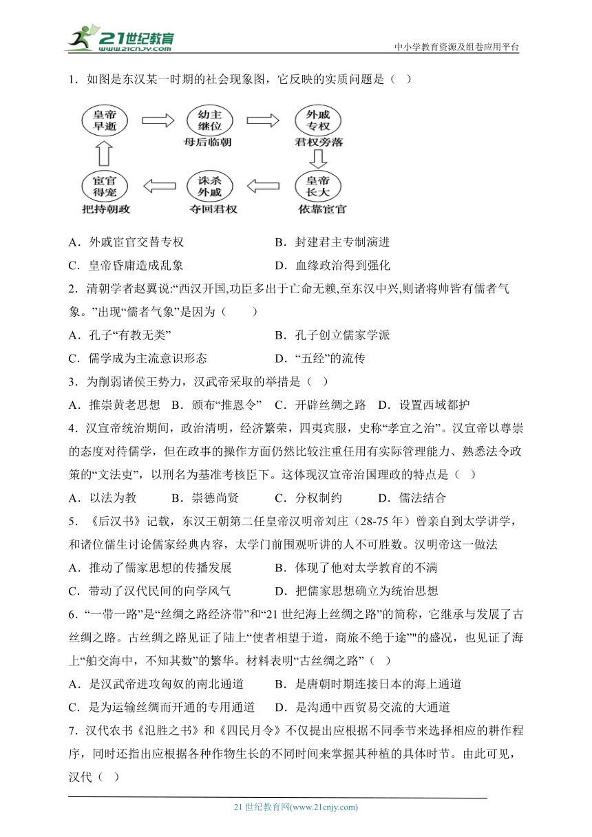 【核心素养目标】第4课 西汉与东汉—统一多民族封建国家的巩固 学案