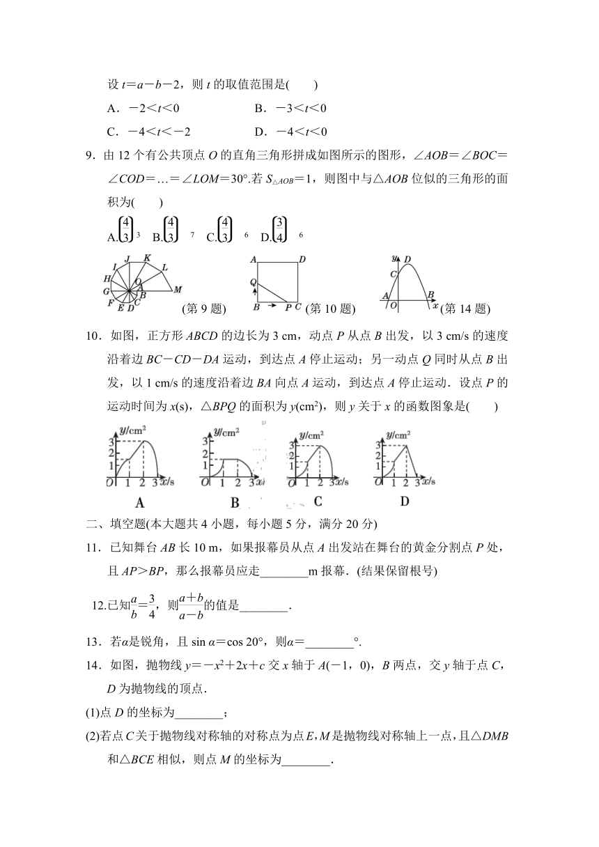 沪科版九年级数学第一学期期末学情评估（含答案）