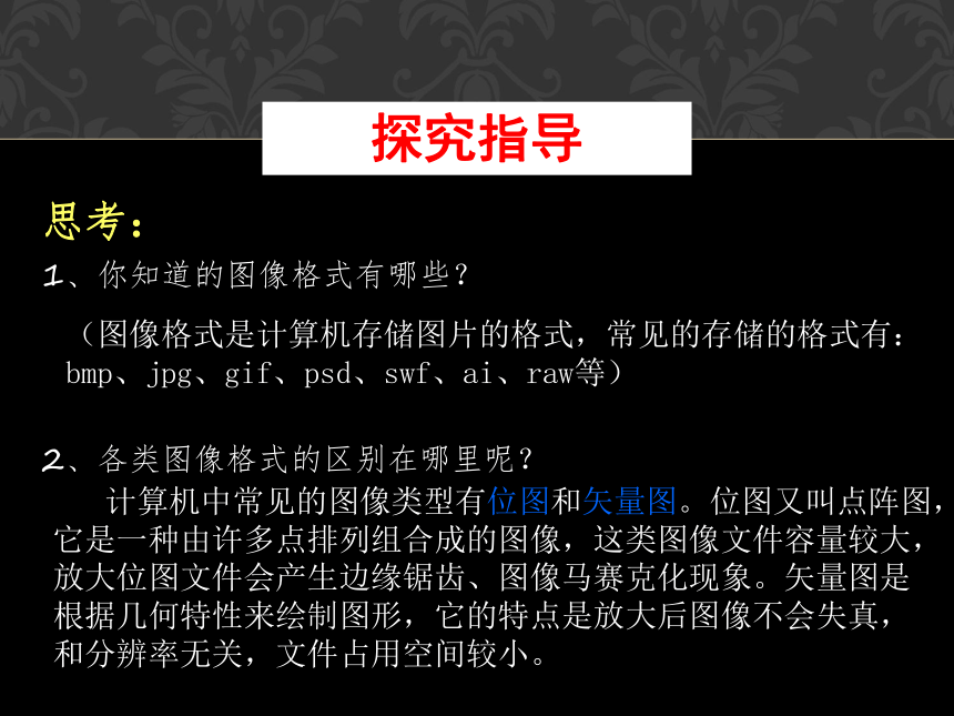 教科版高中信息技术必修 5.31图像的类型与格式  课件（15张PPT）