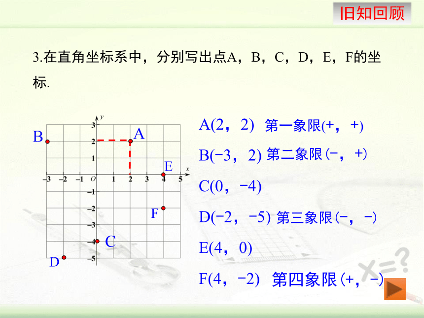 湘教版八年级数学下册 3.1 平面直角坐标系（2）课件(共23张PPT)