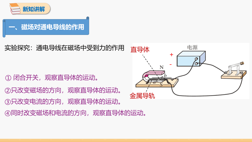 8.2 磁场对电流的作用 同步授课课件 初中物理教科版九年级上册(共27张PPT)