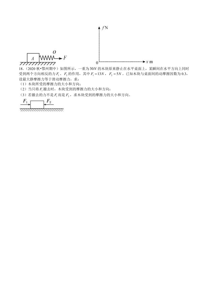 2022届高考物理一轮复习导学案：专题4 摩擦力word版含答案