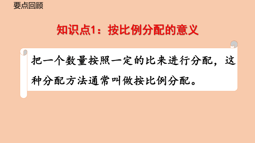 西师大版数学六年级上册 总复习—— 按比例分配 课件（15页PPT）