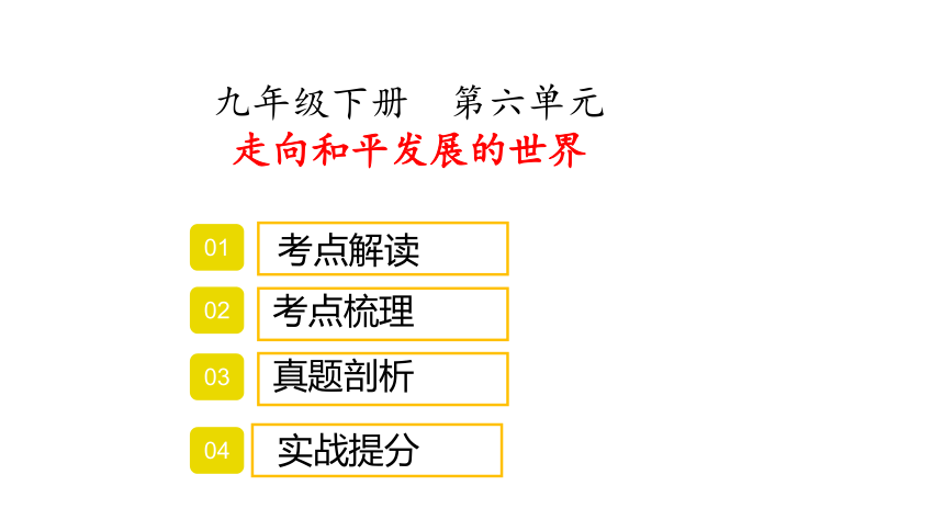 第六单元 走向和平发展的世界   单元复习课件（30张PPT）