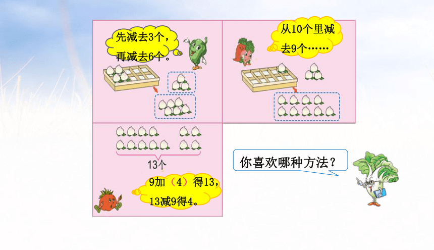 小学数学苏教版一年级下1.1十几减9课件（32张PPT)