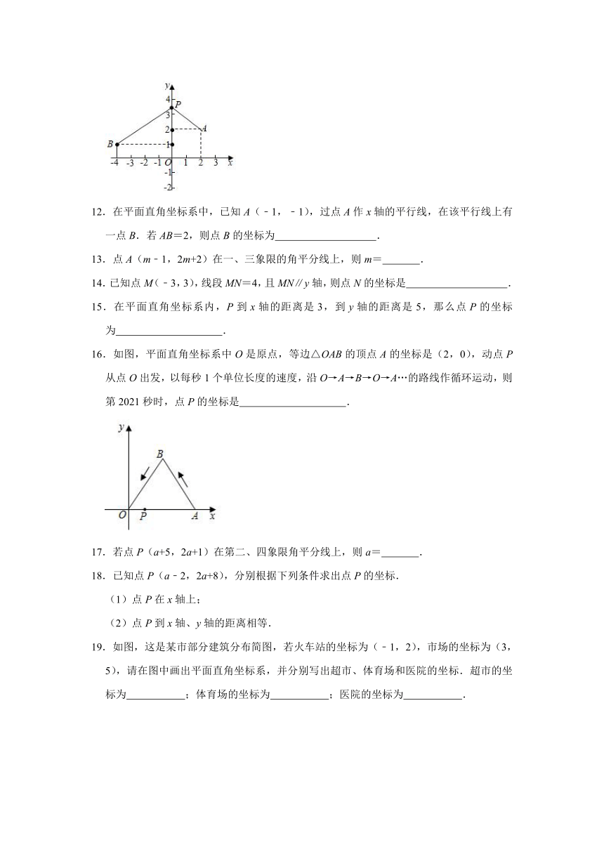 《第14章位置与坐标》同步能力提升训练（2）2020-2021学年七年级数学青岛版下册（Word版 附答案）