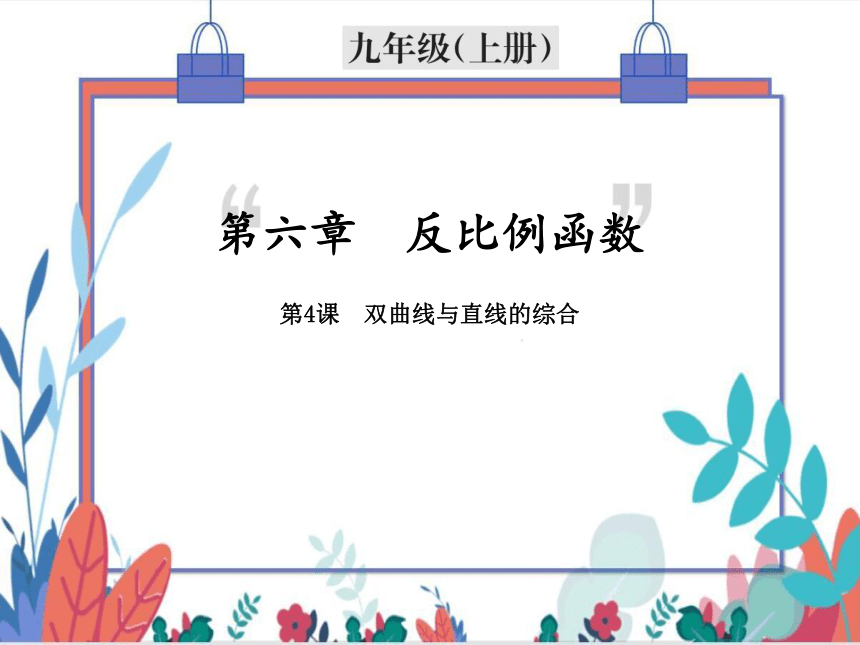 【北师大版】数学九年级（上）6.2.3 双曲线与直线的综合 习题课件