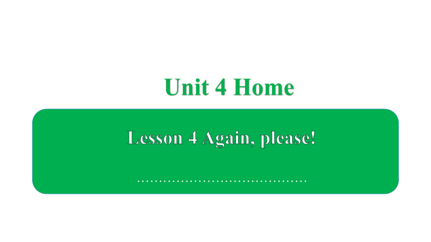 Unit 4 lesson  4 Again, please课件(共13张PPT)