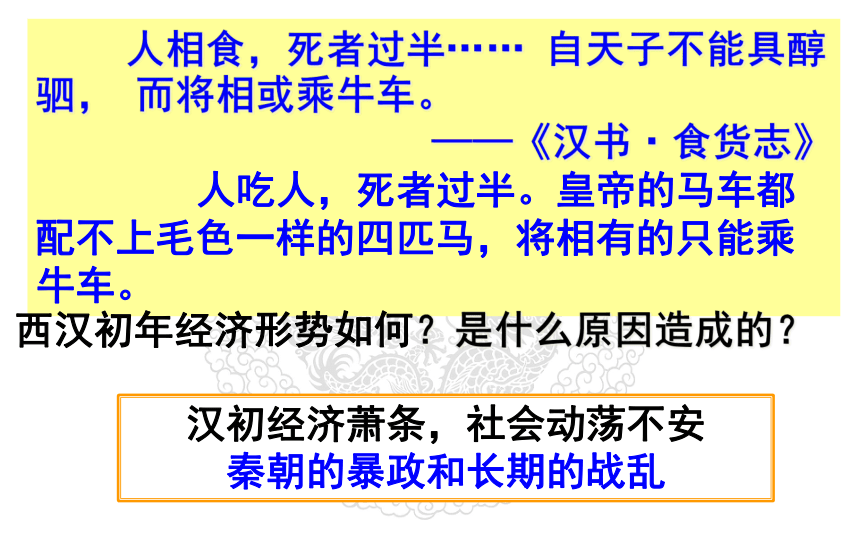 人教部编版七年级历史上册第11课 西汉建立和“文景之治”  课件（共22张PPT)