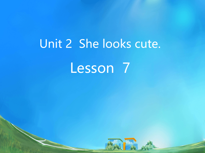 Unit 2 She looks cute Lesson 7 课件 (共13张PPT)