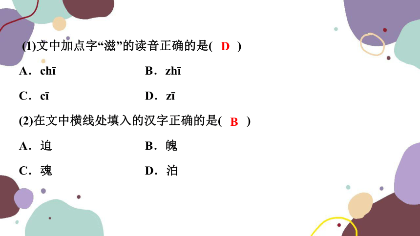 2023年江西中考语文复习 专题一　字音　字形课件(共75张PPT)