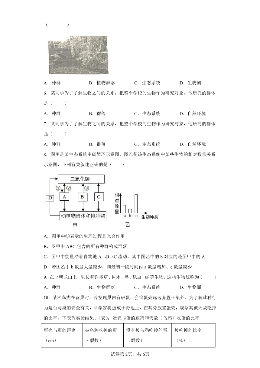 5.1种群和群落 课时训练（含答案）