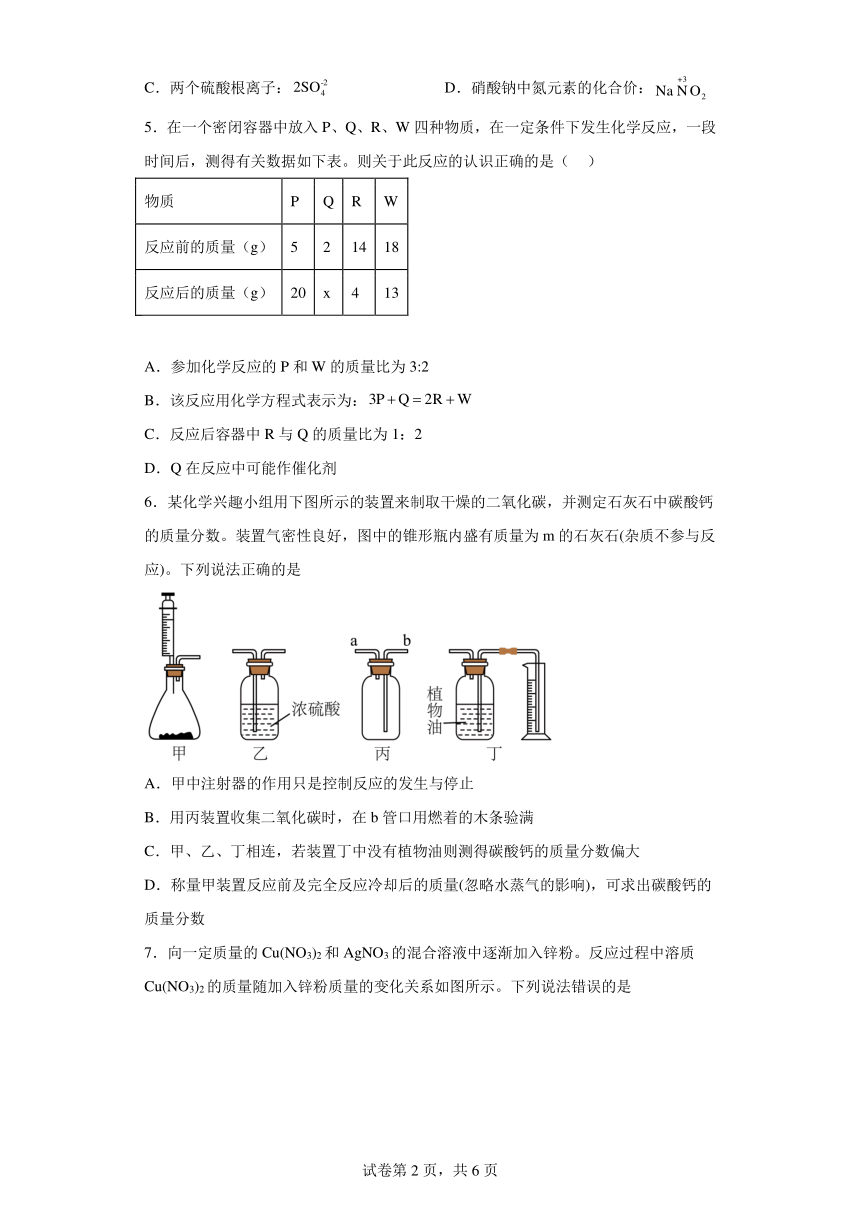 2023湖北省武汉市中考新动力夺分卷化学试题（含解析）