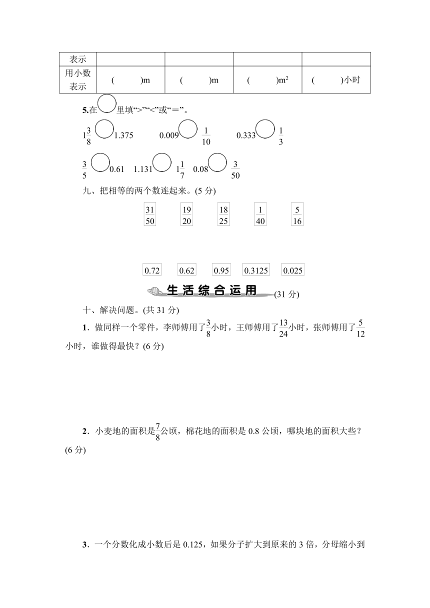 人教版数学五年级下册第4单元强化训练（2）（含图片答案）